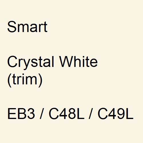 Smart, Crystal White (trim), EB3 / C48L / C49L.